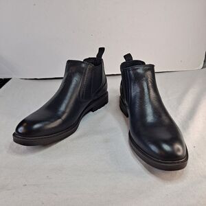 Arkbird Dress Boots Mens 10 Chelsea Style Black Leather Pull Tab Classic